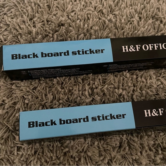 2 Black Board Sticker Dry Erase, Chalkboard Wallpaper Stick & Peel 15.7” x 78.7” - Picture 4 of 5